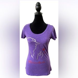 Disney: Beauty and the Beast: Purple Short Sleeve Tee Shirt